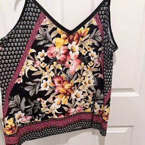 White House Black Market Floral Mixed-Print Cami